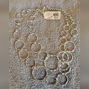 Silver circle necklace